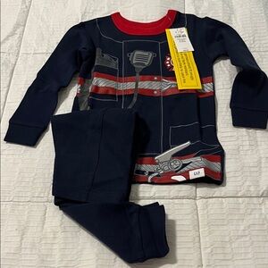 GAP Kids Firefighter Pajama Set - Red and blue
